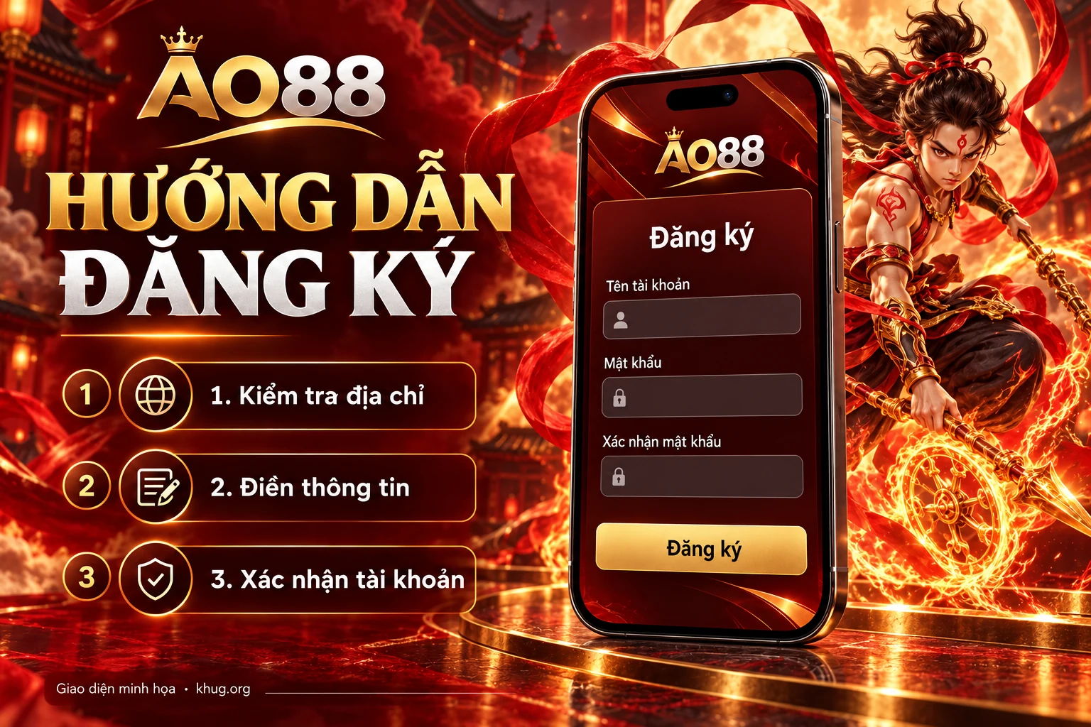 Hướng dẫn đăng ký — minh họa AO88 Nezha